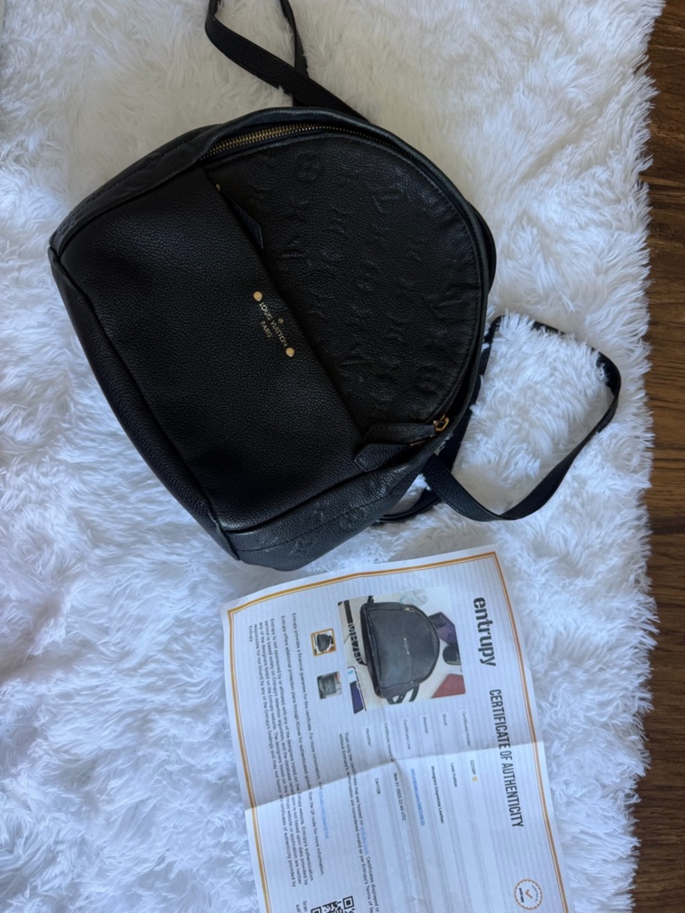 Louis Vuitton Sorbonne Backpack Black Empreinte Leather